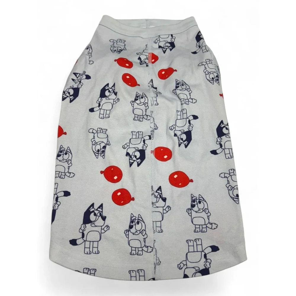 Hanna Andersson Bluey Dog Pajamas Large Organic Cotton Blue Balloon Print Pet‎
